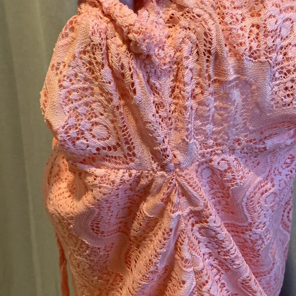 NWOT - No Boundaries Pink Lace Top Size Large (11-13) - Picture 10 of 16